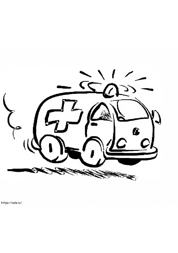 Ambulance 4 coloring page