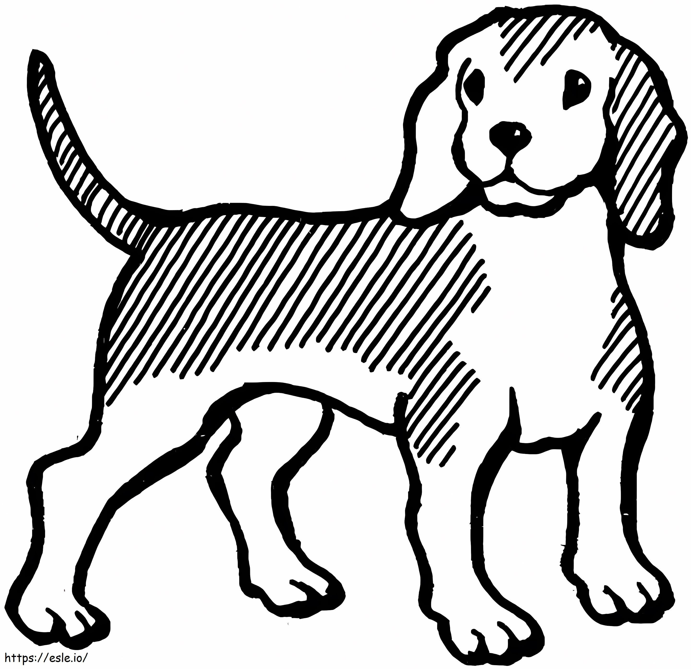 Free Beagle coloring page