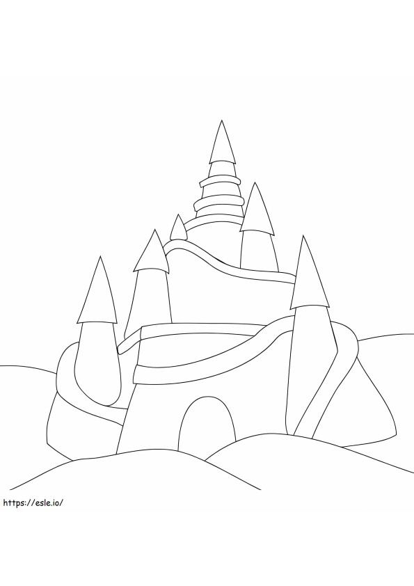 Bezpłatny zamek z piasku do wydrukowania kolorowanka