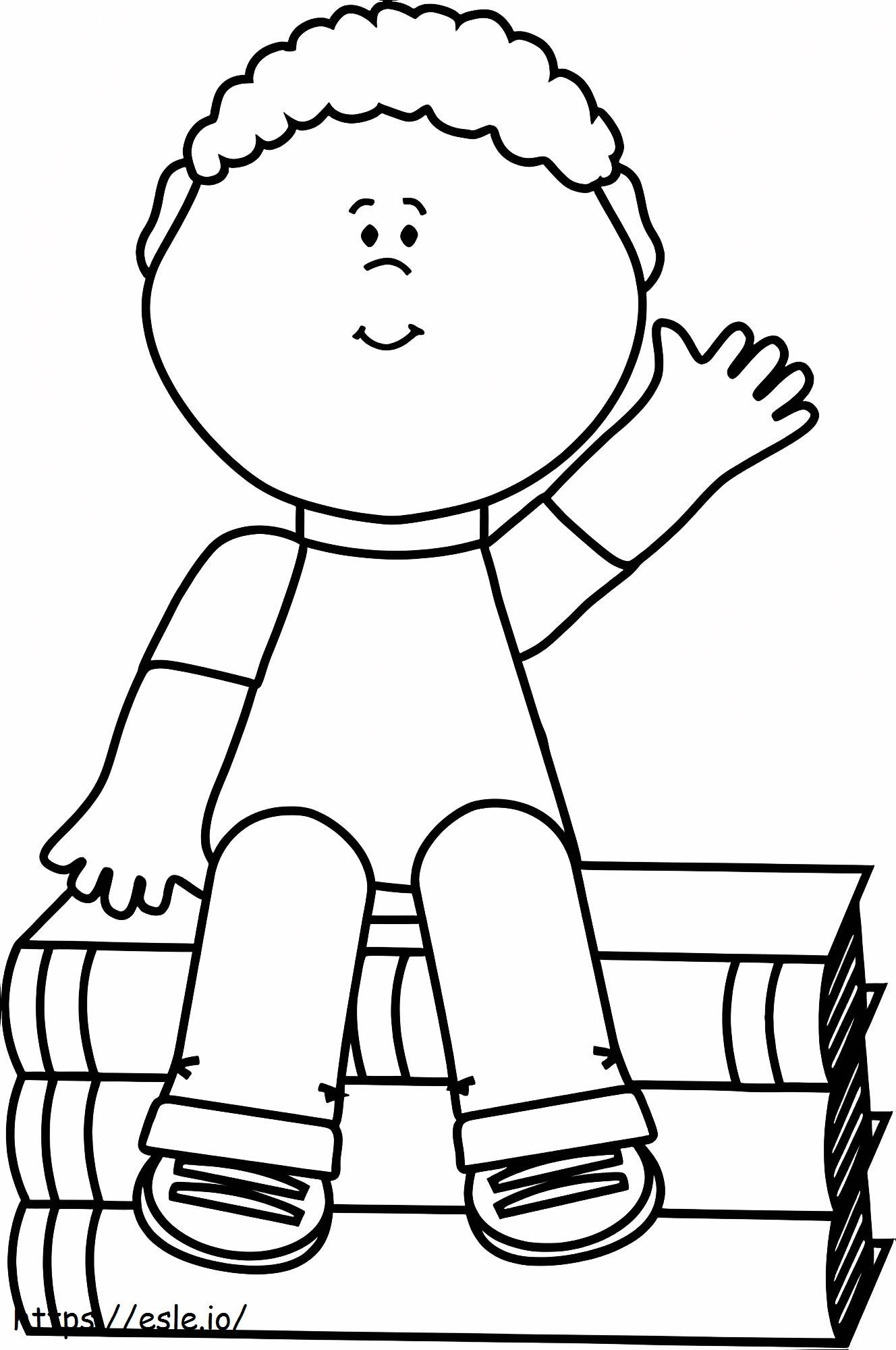 1535356742 Boy Sitting On Books A4 coloring page