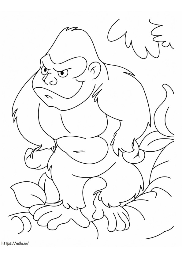 Funny Apes coloring page