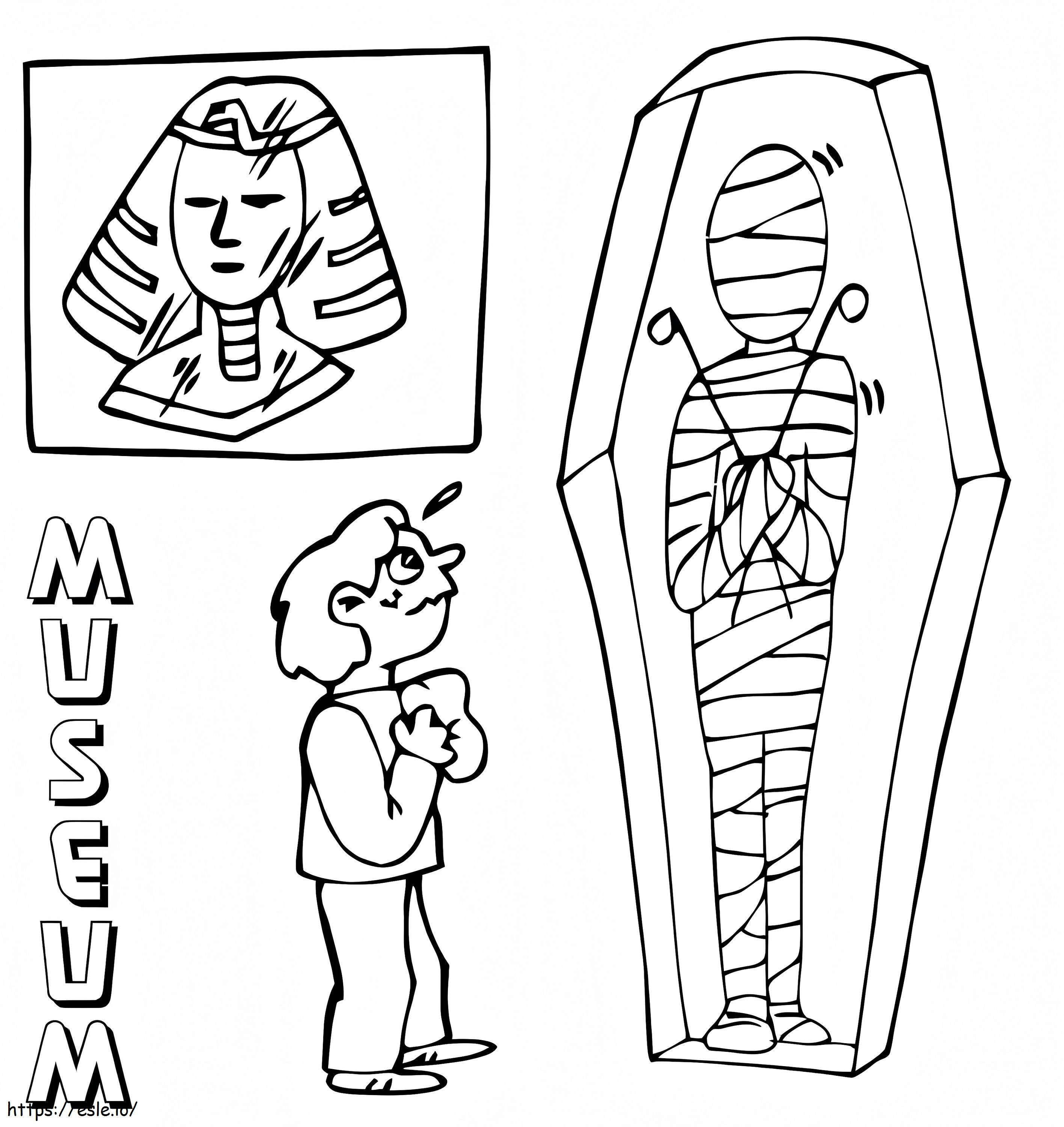 Farao In Het Museum kleurplaat kleurplaat