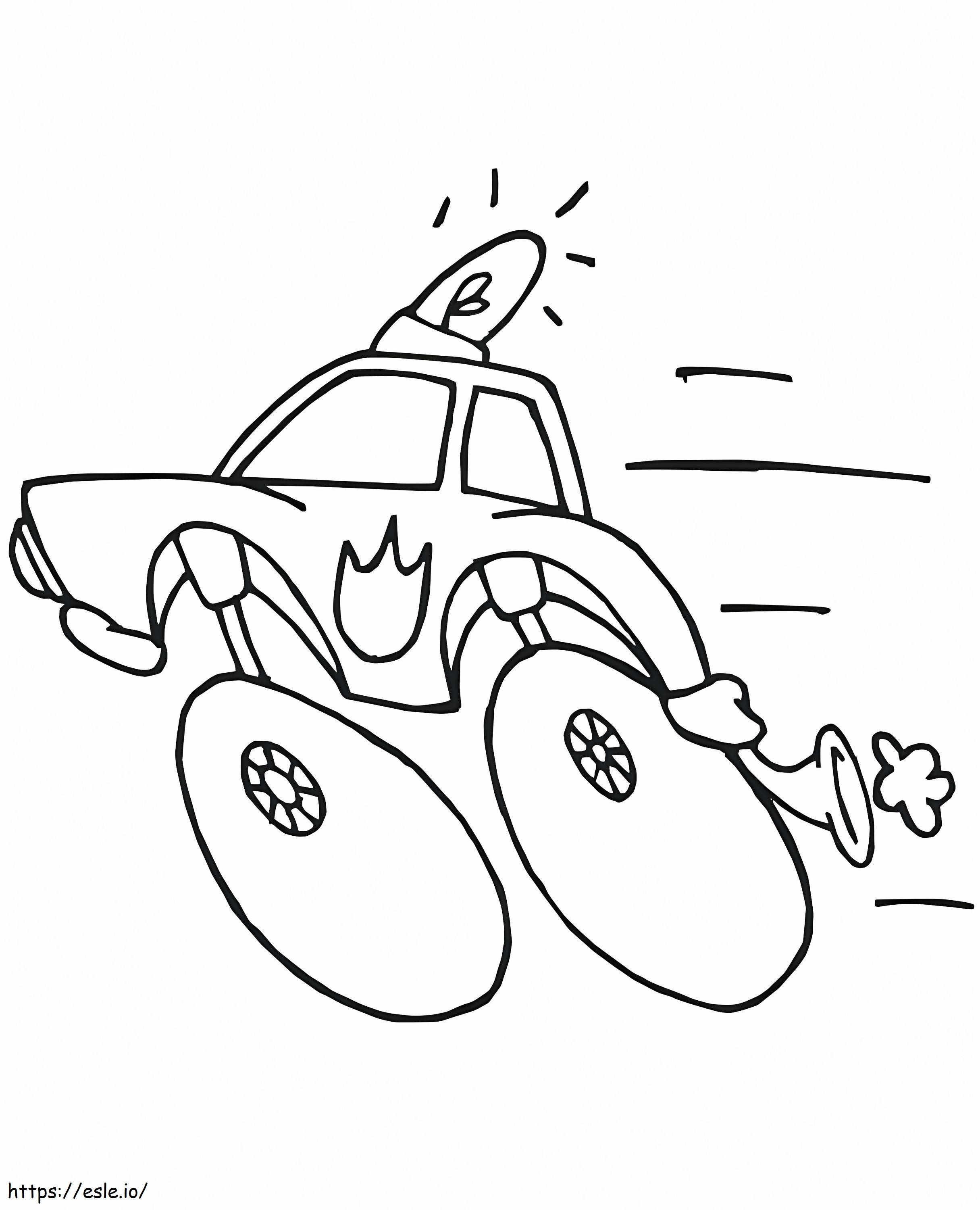 Funny Police Car coloring page