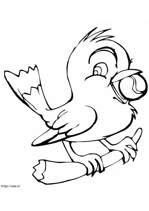 1560415300 Canary And Tennis Ball A4 coloring page