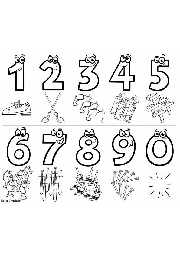 Fun Number From 1 To 10 coloring page