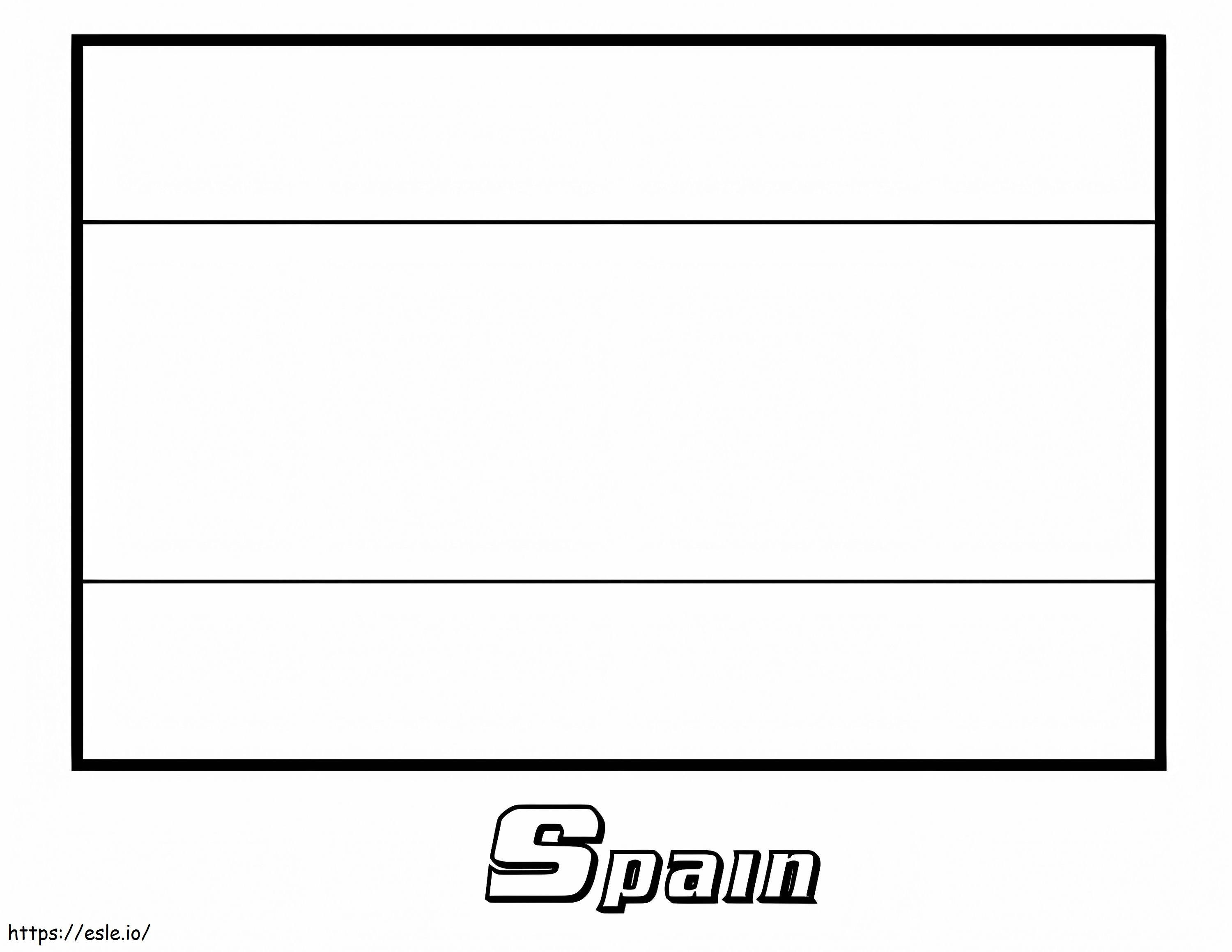 Flagge Spaniens 3 ausmalbilder