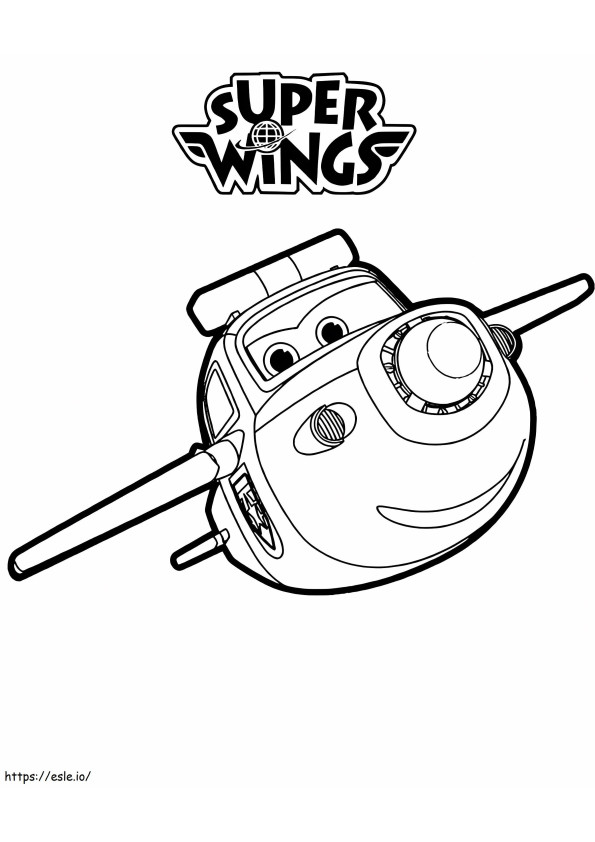 Paul Super Wings 2 coloring page