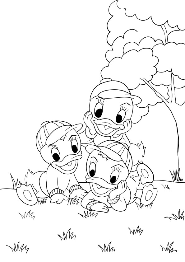 little baby ducks for coloring and free printing