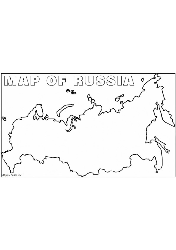 Mapa da Rússia para colorir