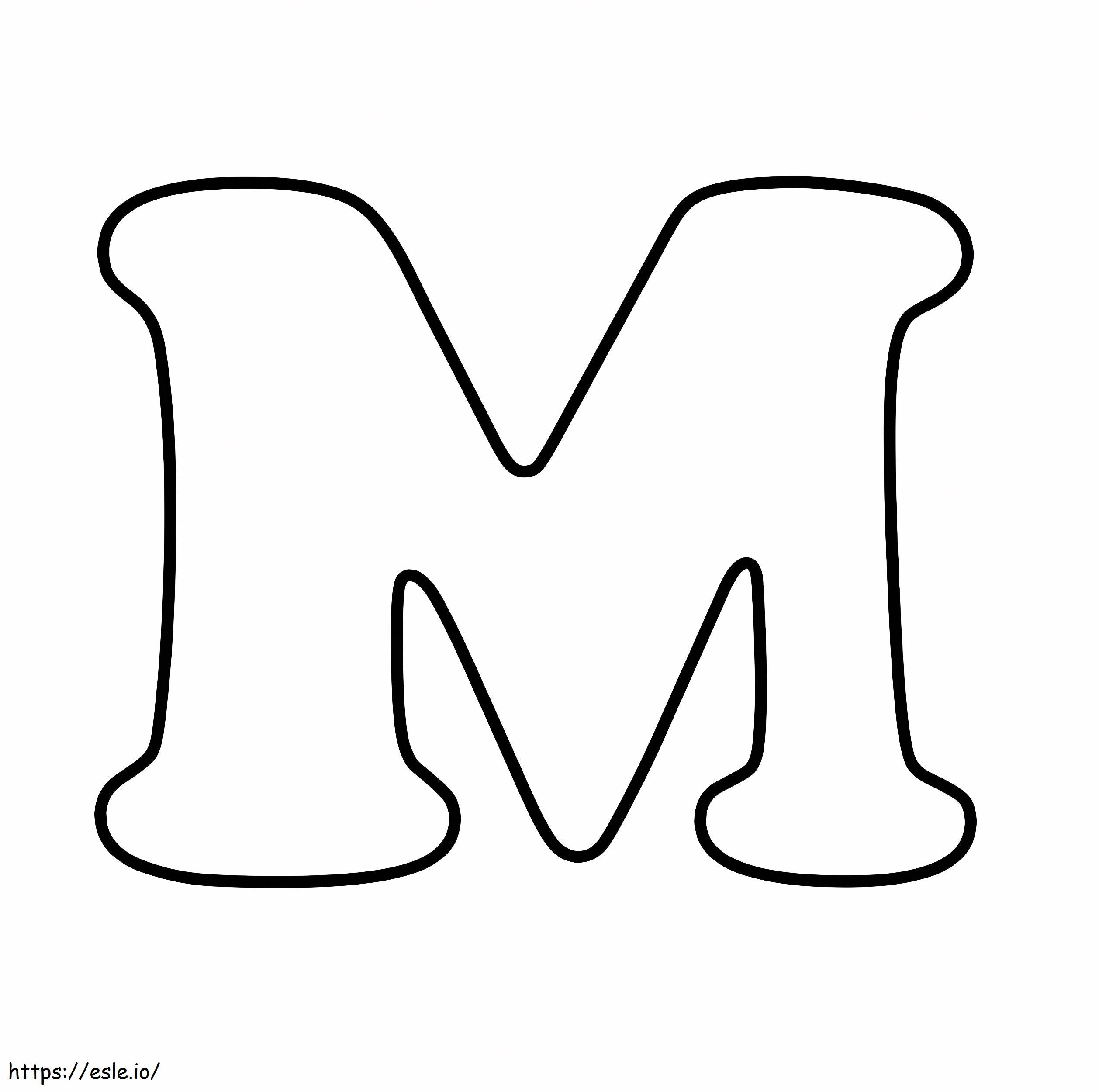 Kirjain M 9 värityskuva