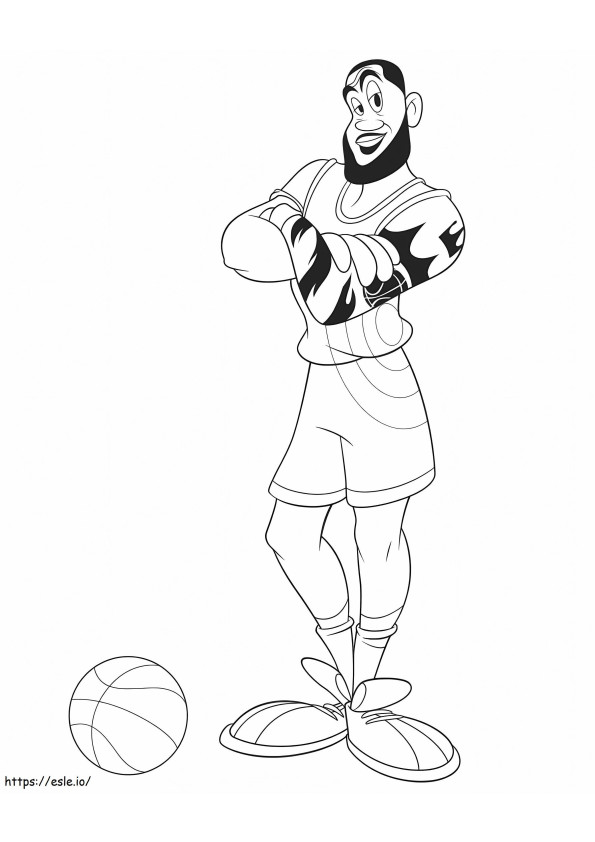 Space Jam 2 LeBron James coloring page
