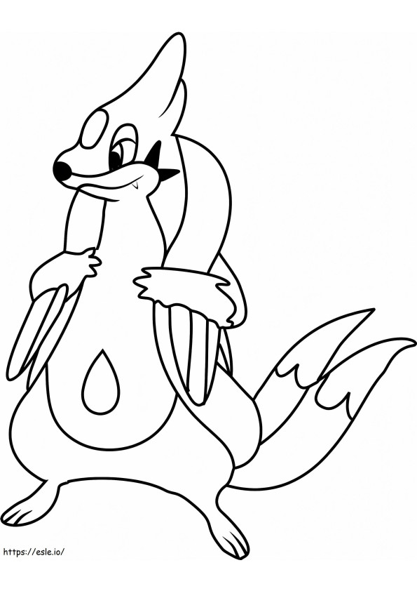 Coloriage Pokémon Floatzel Gen 4 à imprimer dessin