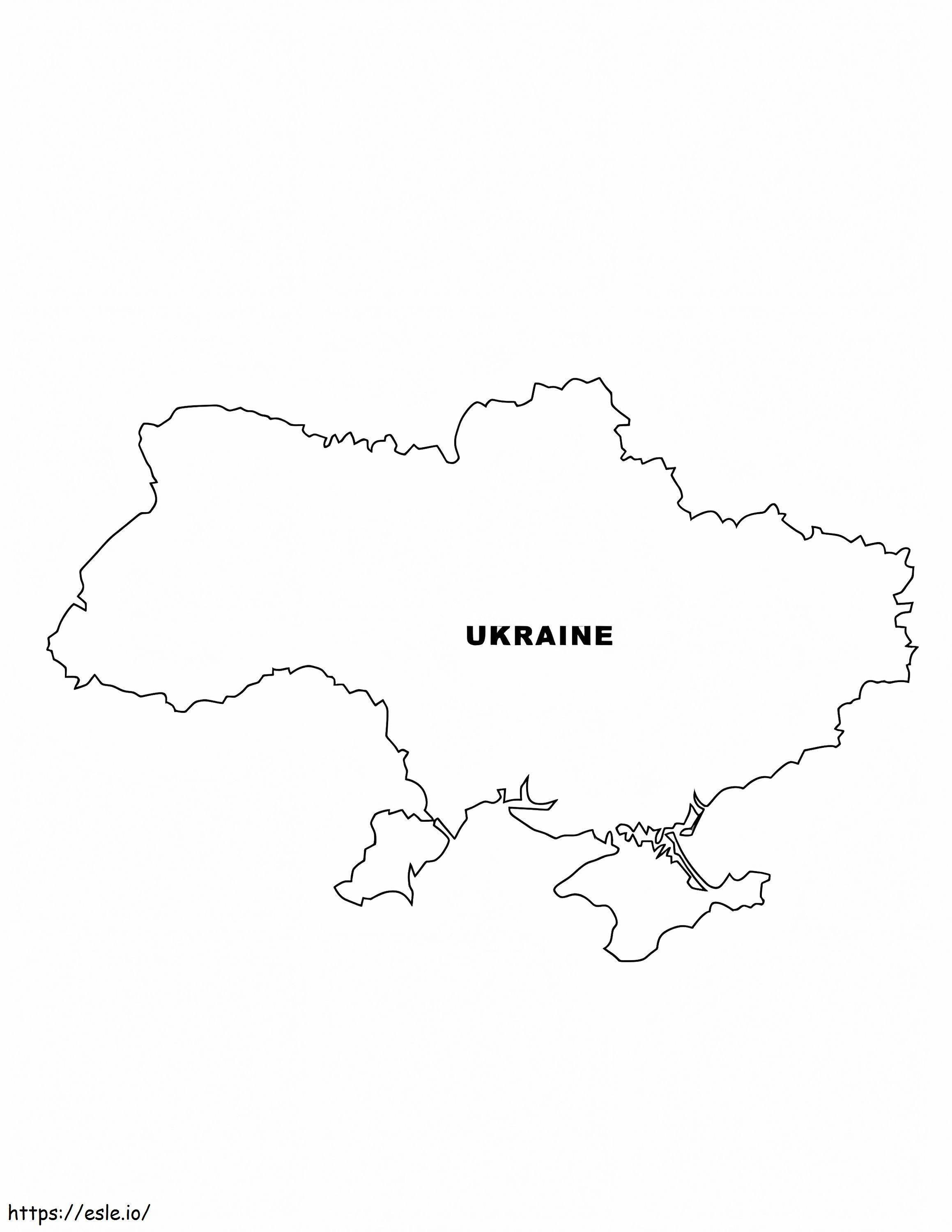 Mapa Ukrainy kolorowanka