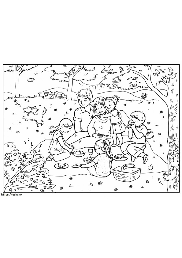 Picnic In The Park coloring page