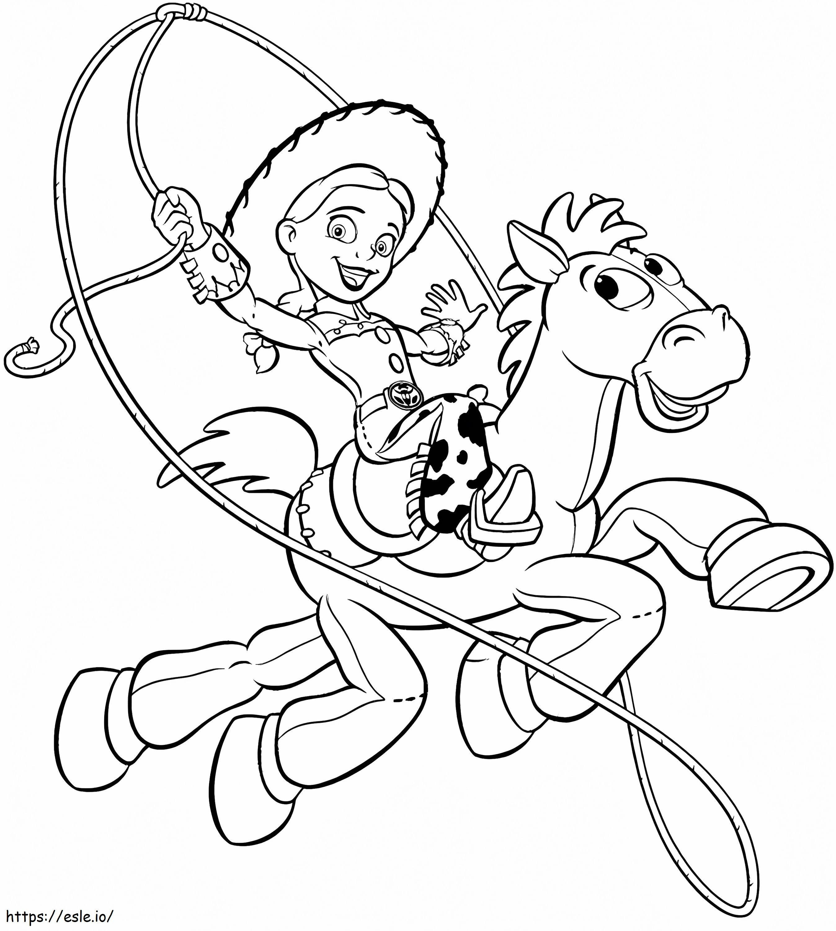 1559876992 Jessie Riding Bullseye A4 coloring page