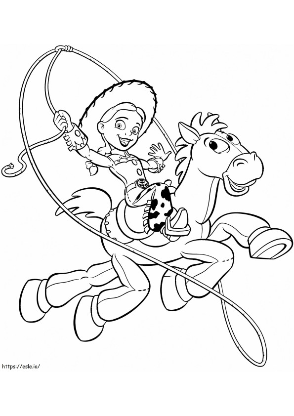 1559876992 Jessie Riding Bullseye A4 coloring page