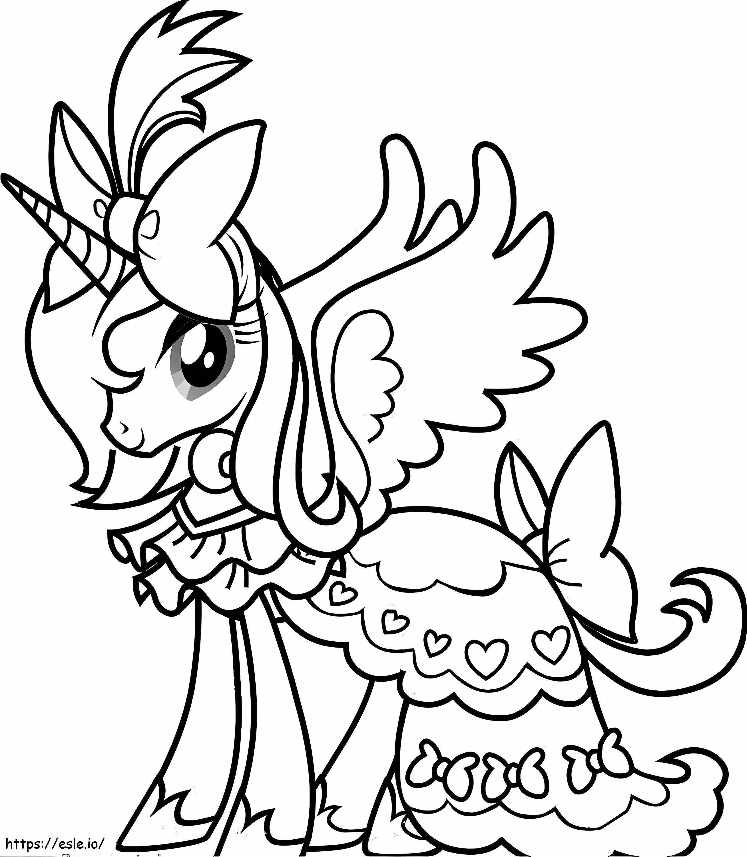 Pretty Winged Unicorn coloring page