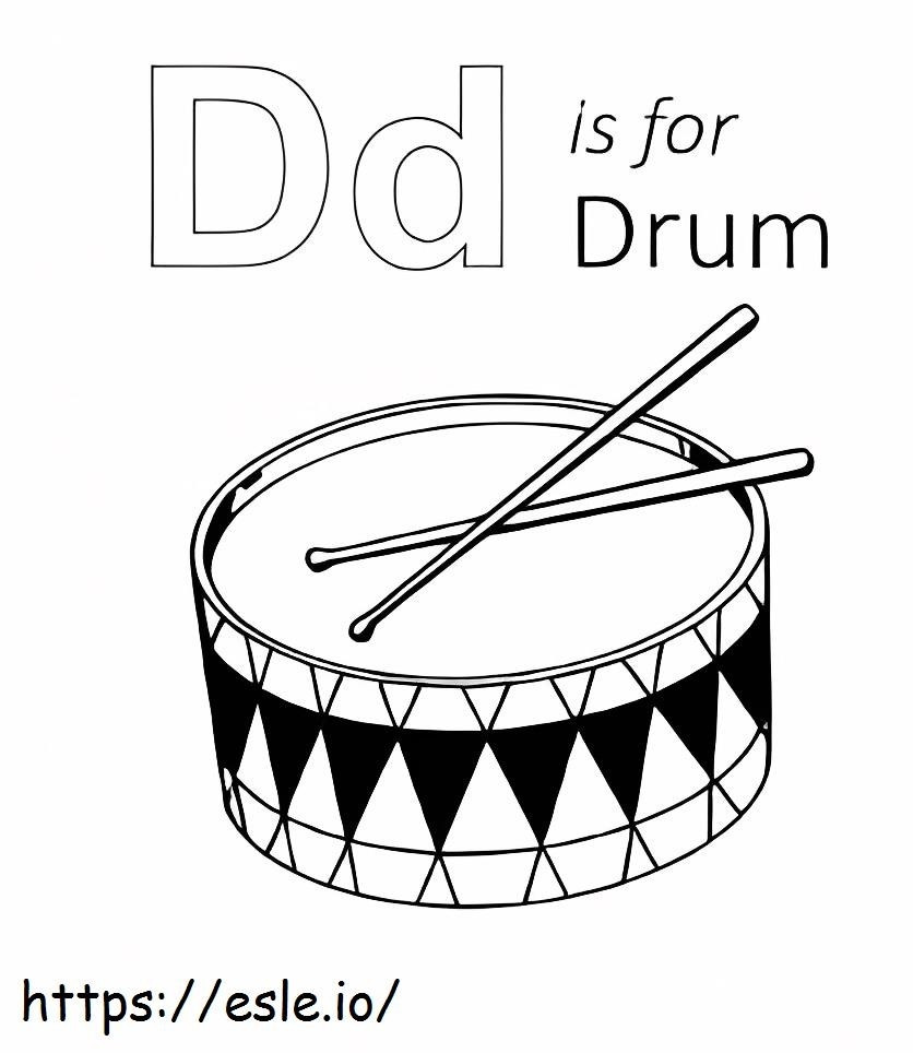 D Is For Drum coloring page