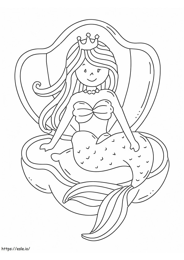 Principessa Sirena da colorare