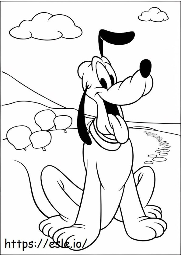 Simple Pluto coloring page
