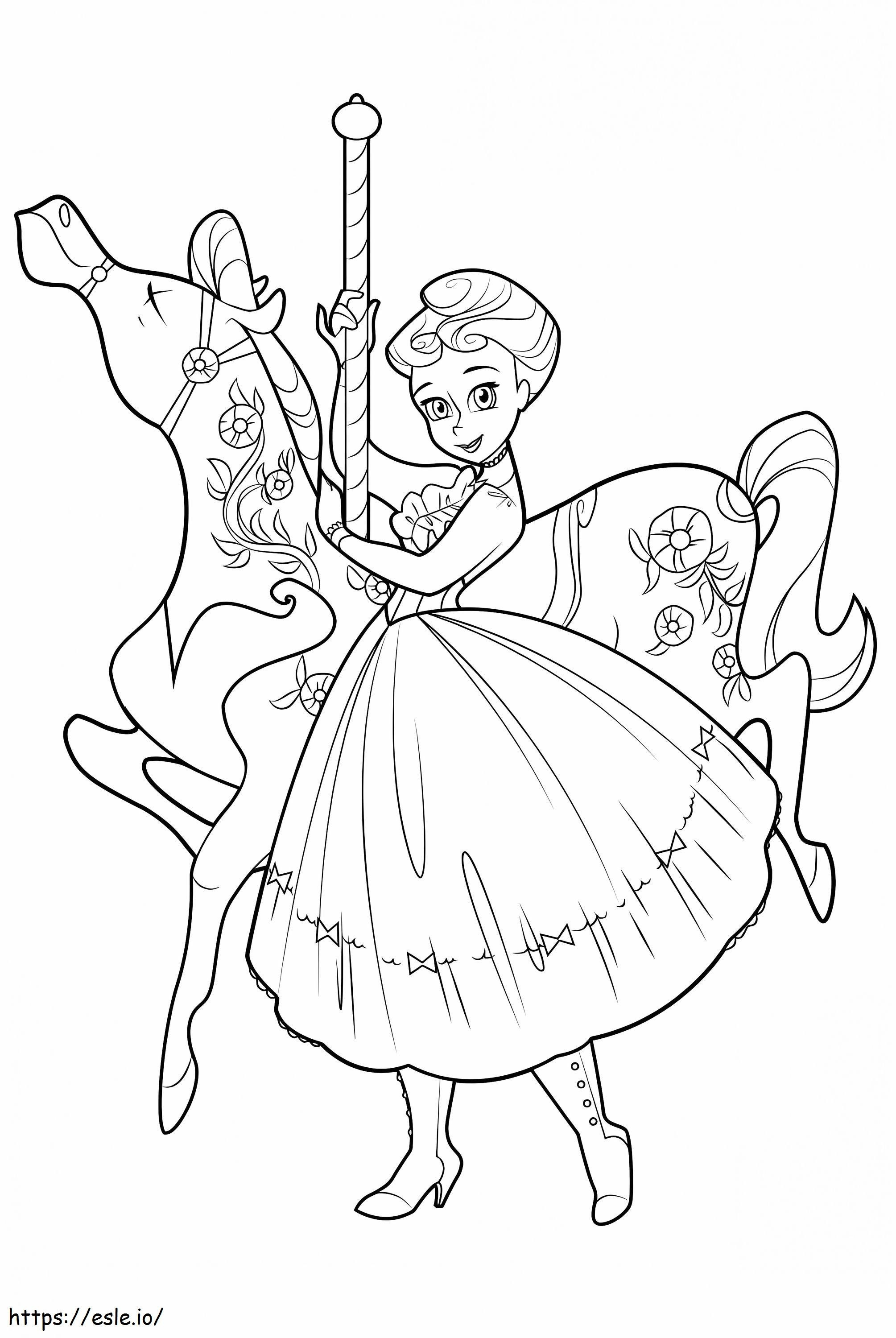 La pequeña Mary Poppins para colorear