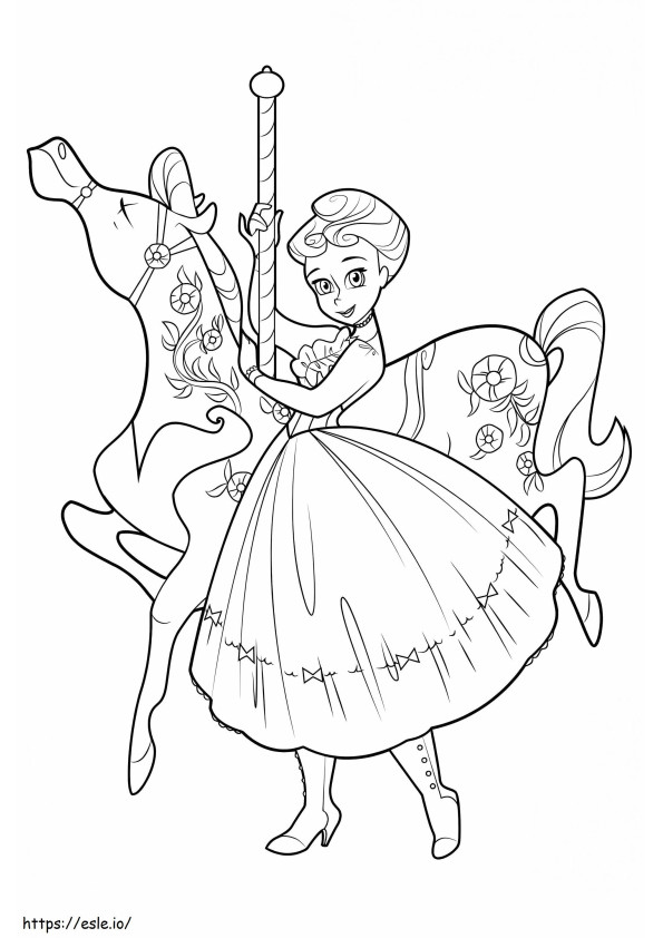Micuța Mary Poppins de colorat