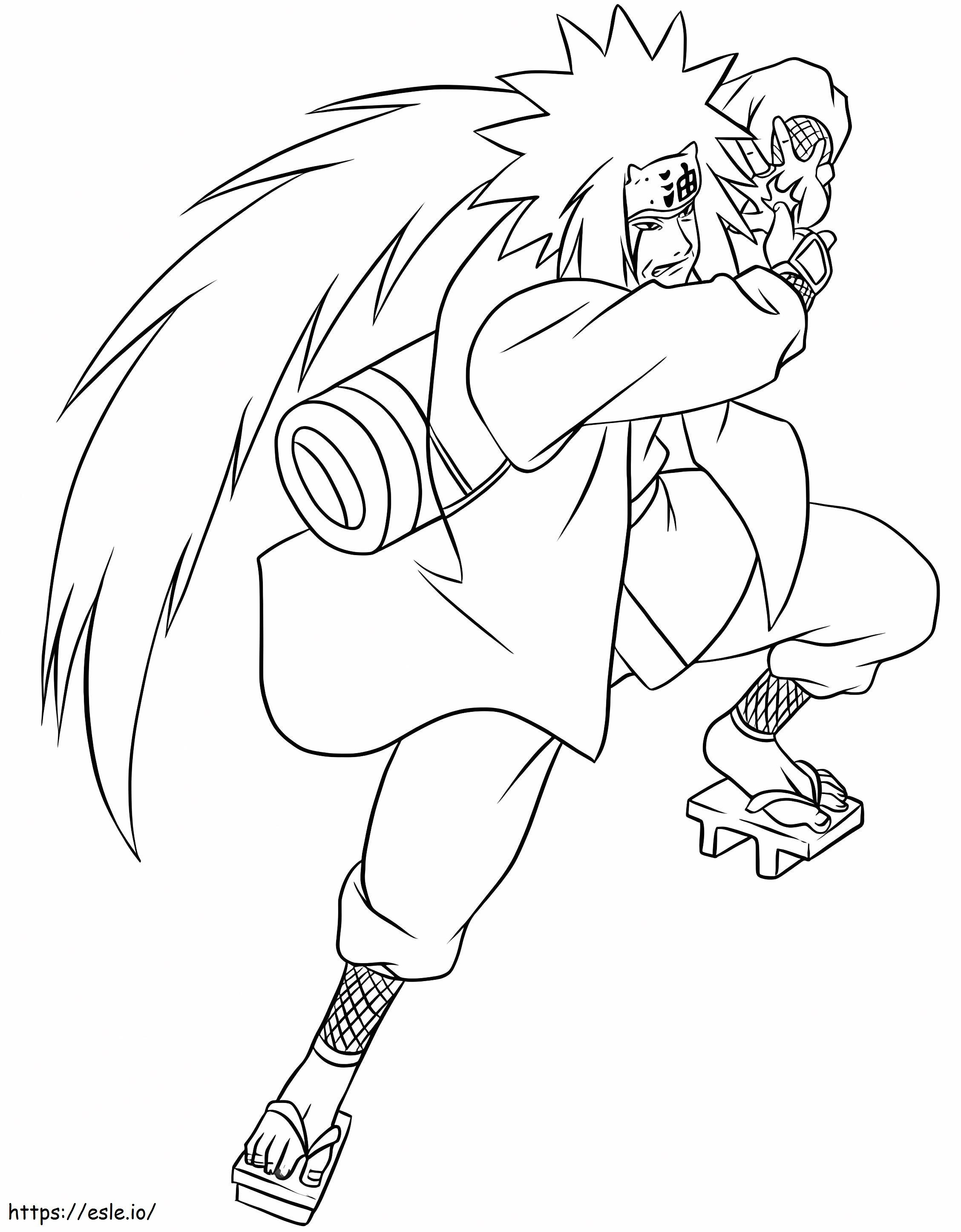 Cool Jiraiya Fighting coloring page