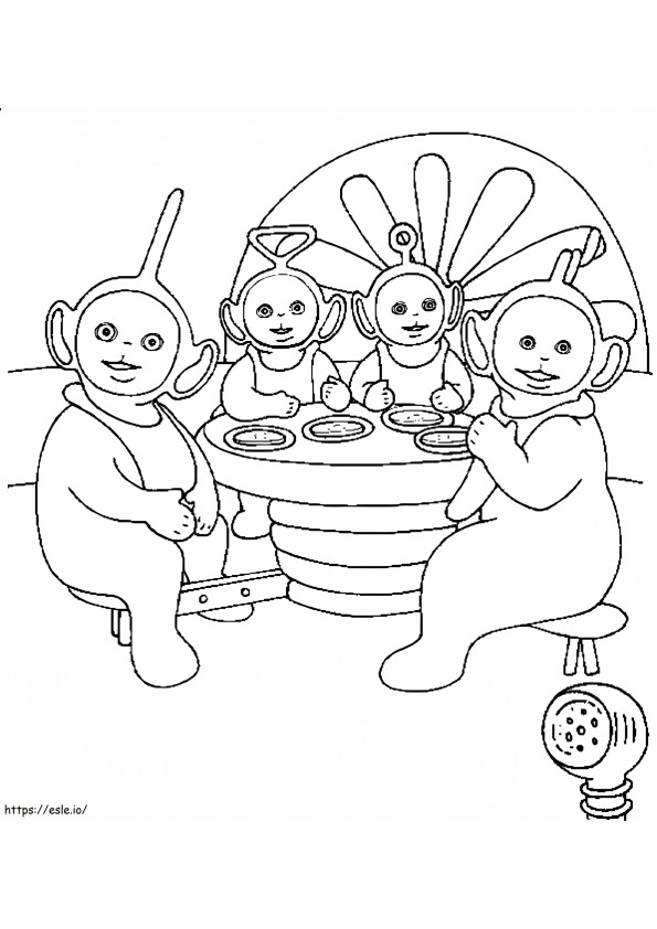 Teletubbies Characters coloring page