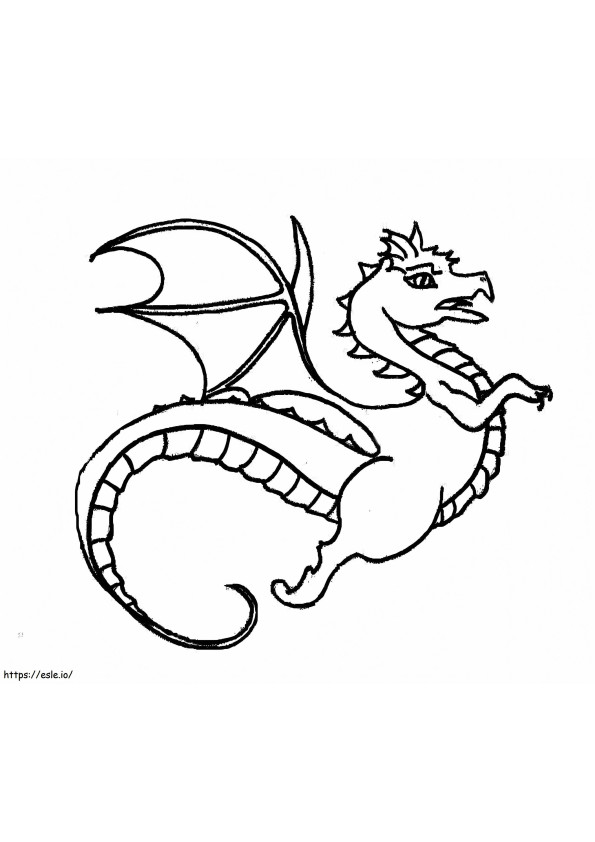 A Flying Dragon coloring page