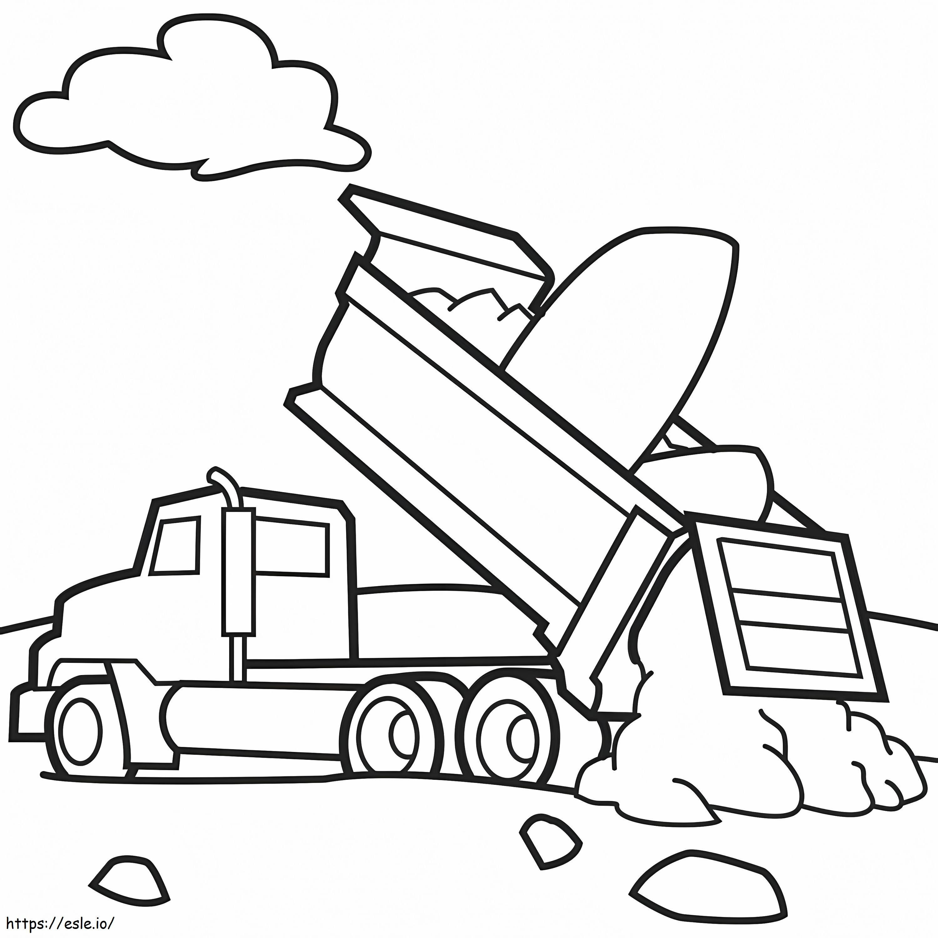 Dump Truck 1 coloring page