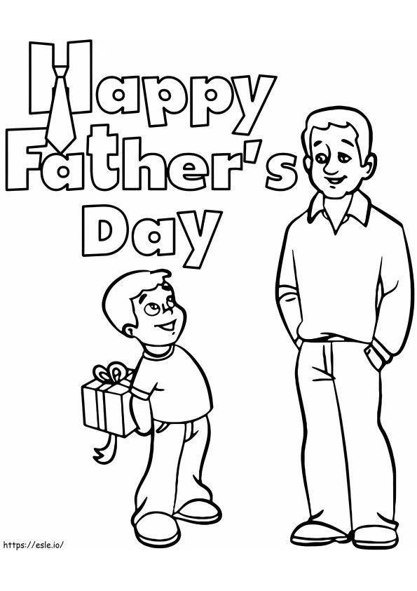 Father Smiling coloring page