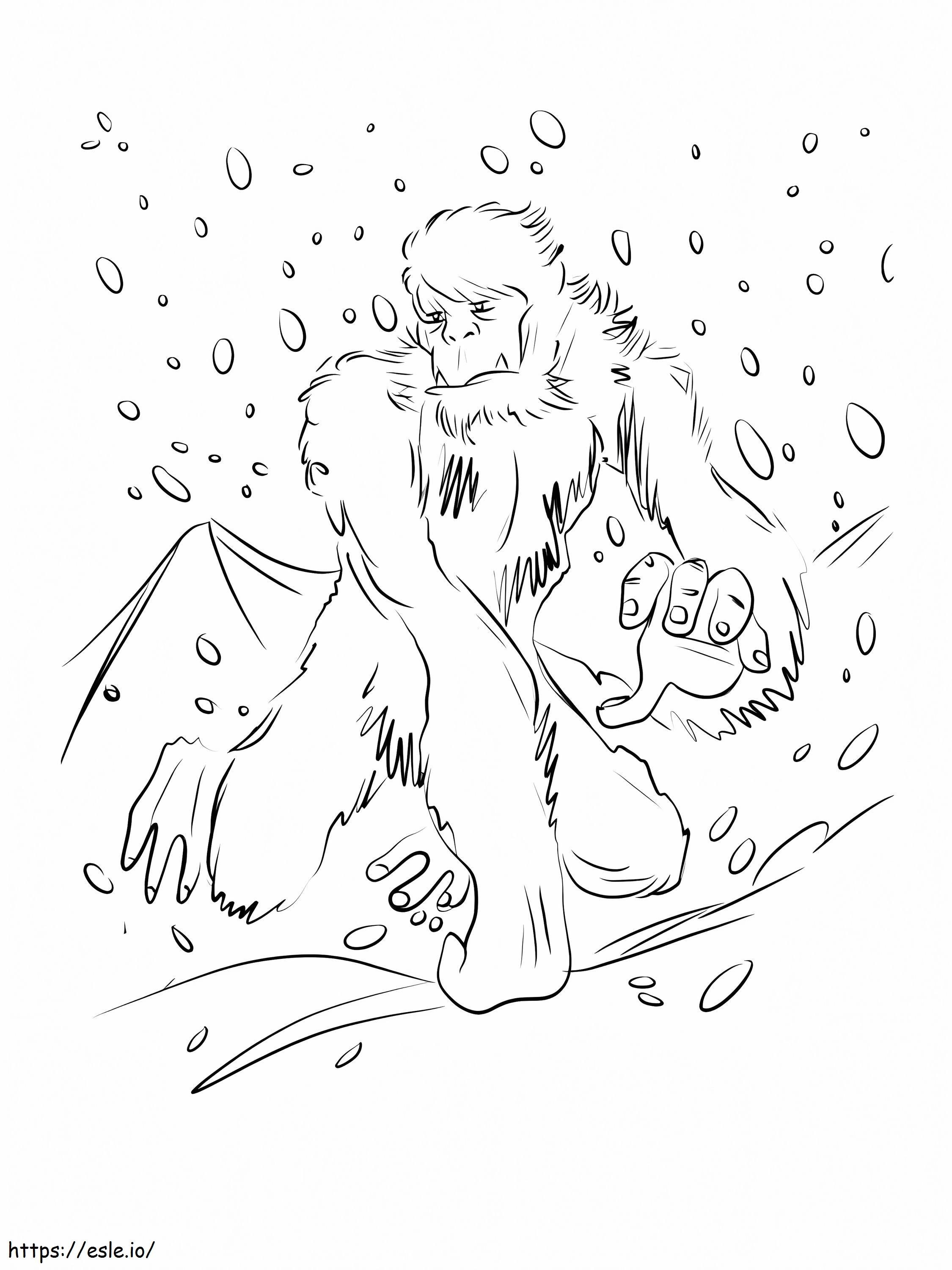 Mysterious Bigfoot Coloring Page for Kids - Free Printable PDF