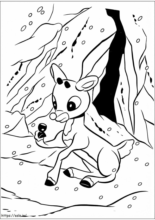 Rudolph And Fake Nose coloring page