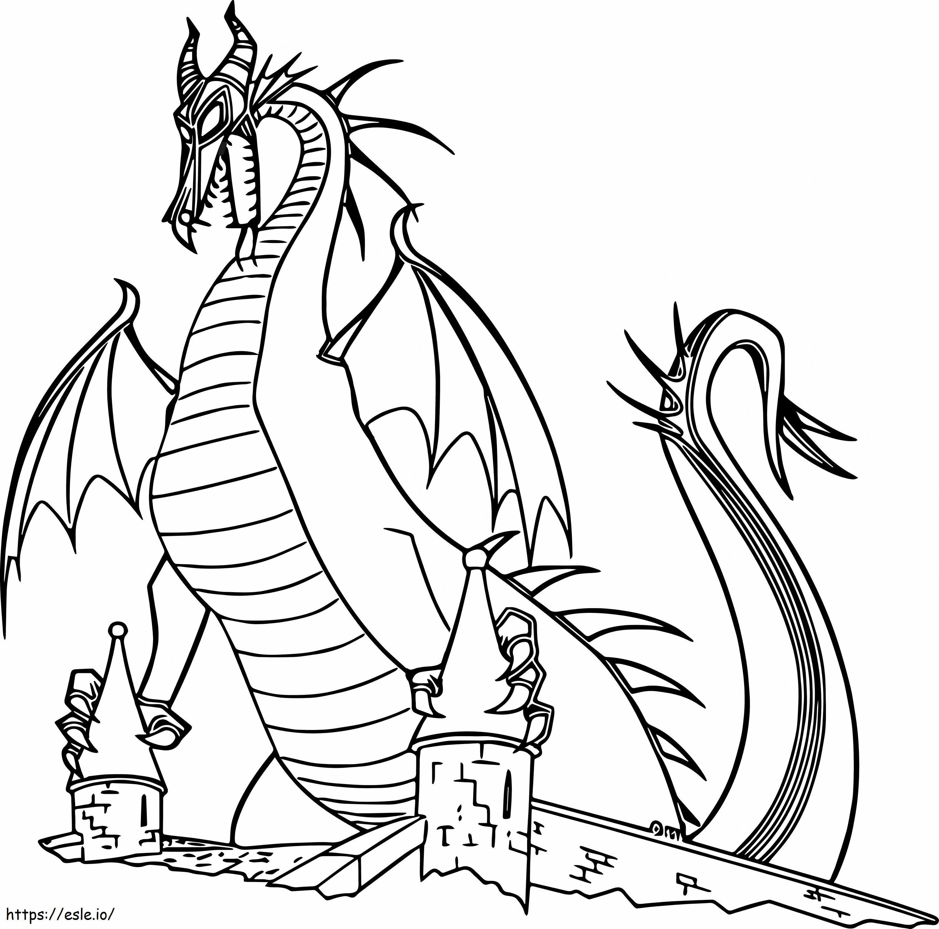 Coloriage Monstre Dragon à imprimer dessin