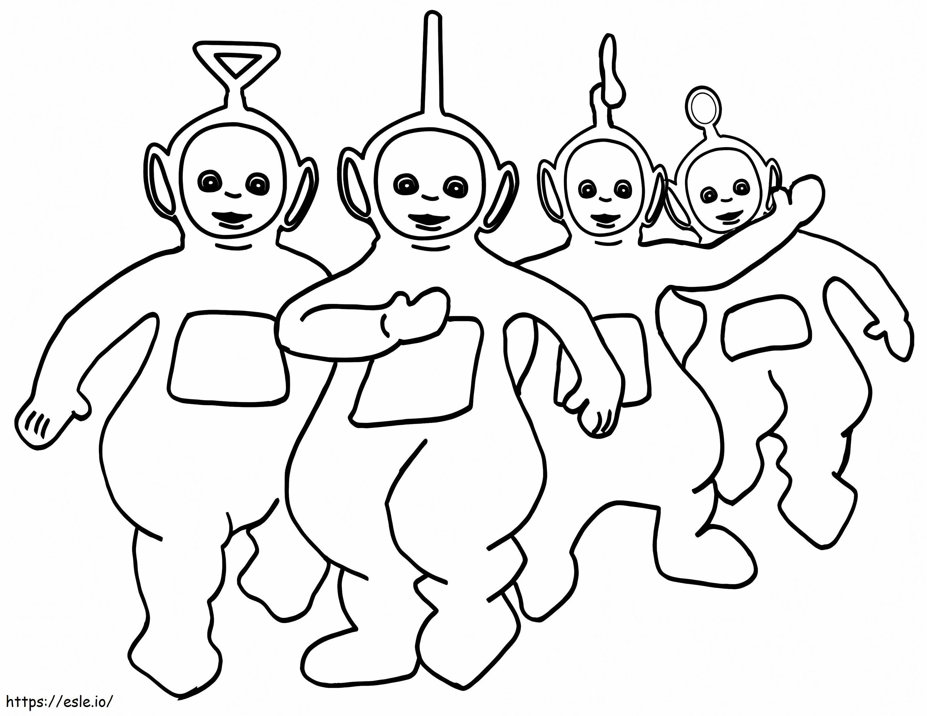 Funny Teletubbies Coloring Page coloring page