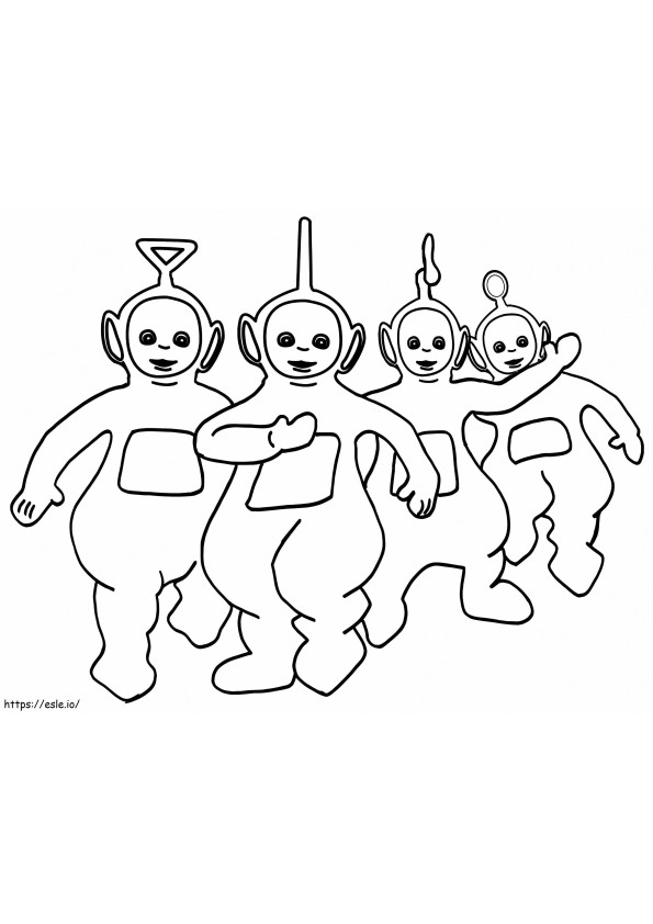 Funny Teletubbies Coloring Page coloring page