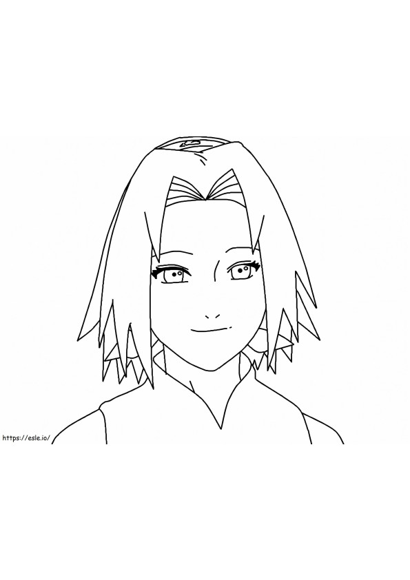 Kepala Sakura Gambar Mewarnai