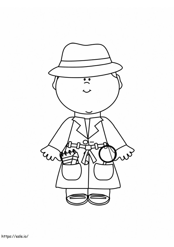Little Detective coloring page