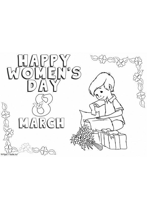 Women'S Day March 1 coloring page