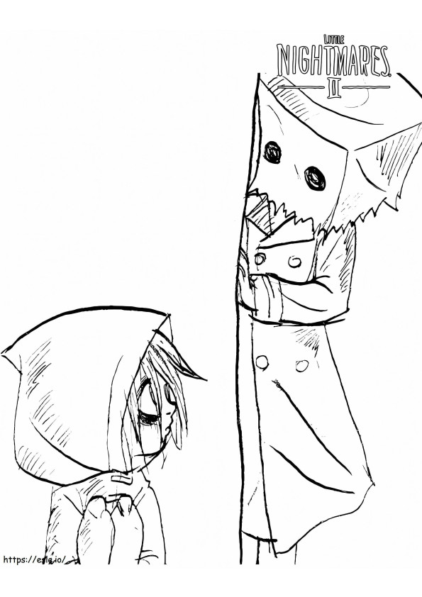 Little Nightmares Six And Mono coloring page
