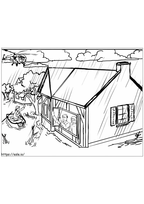 Flood coloring page