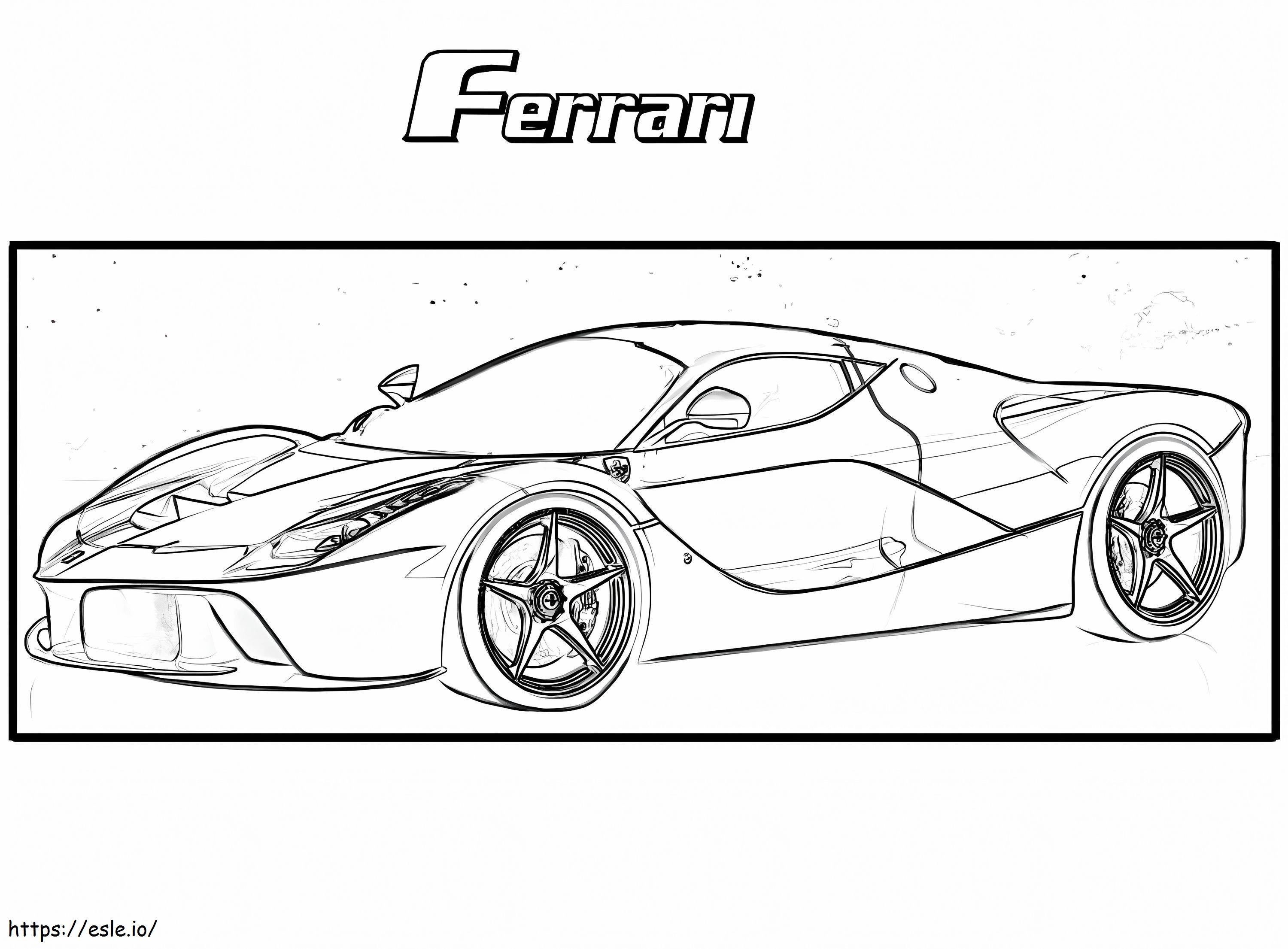 Ferrari 11 coloring page