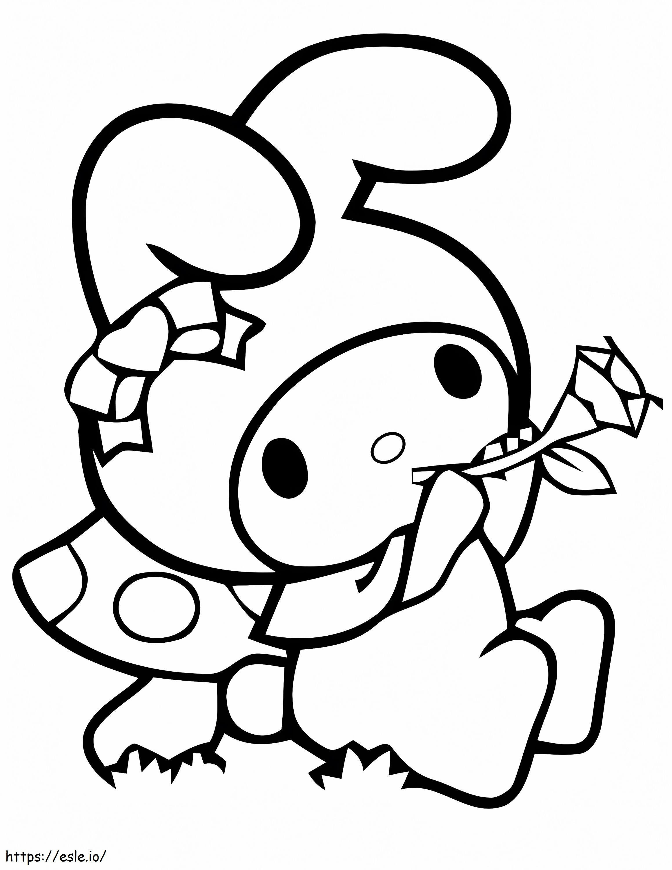 Lovely My Melody coloring page