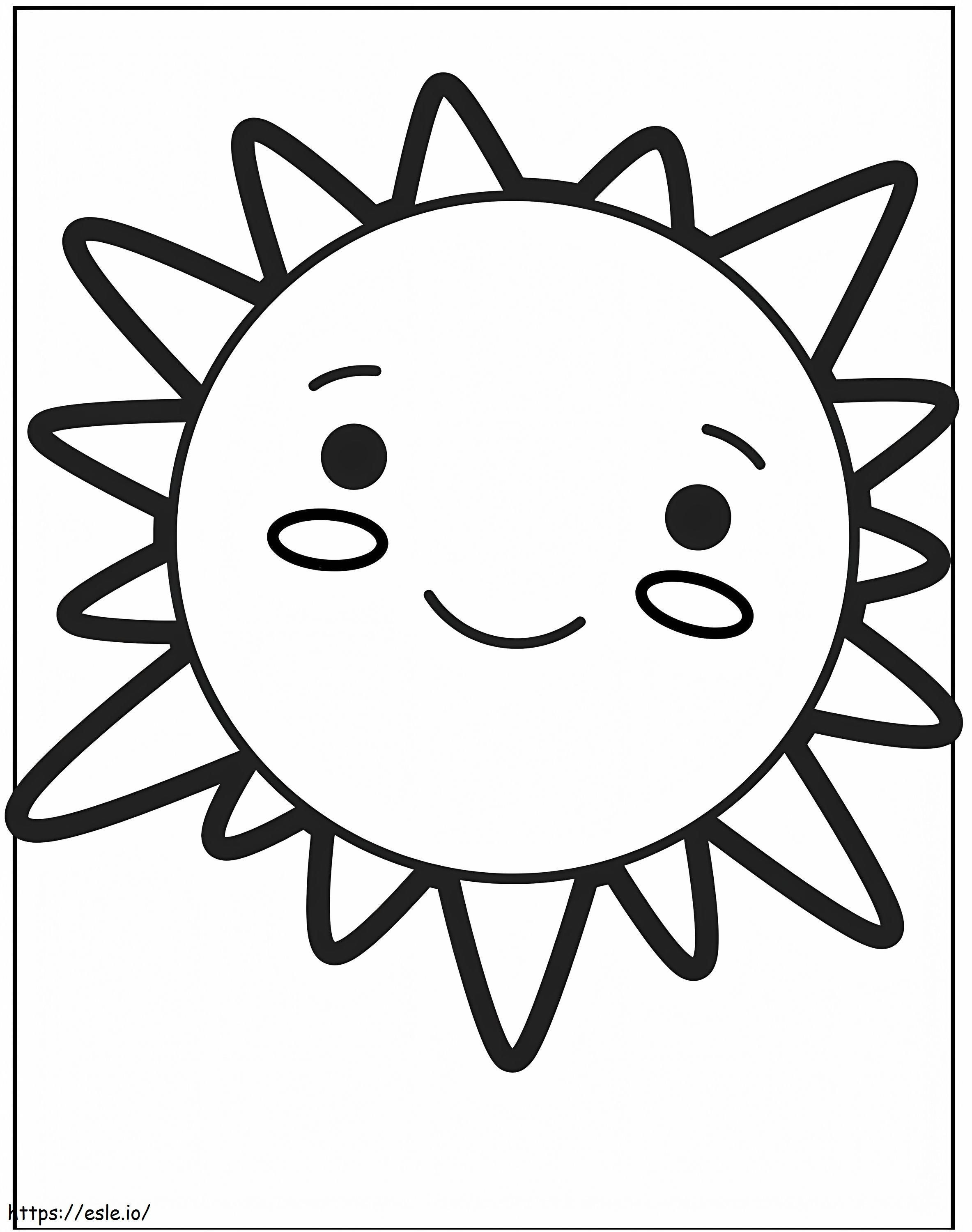 Cute Sun coloring page