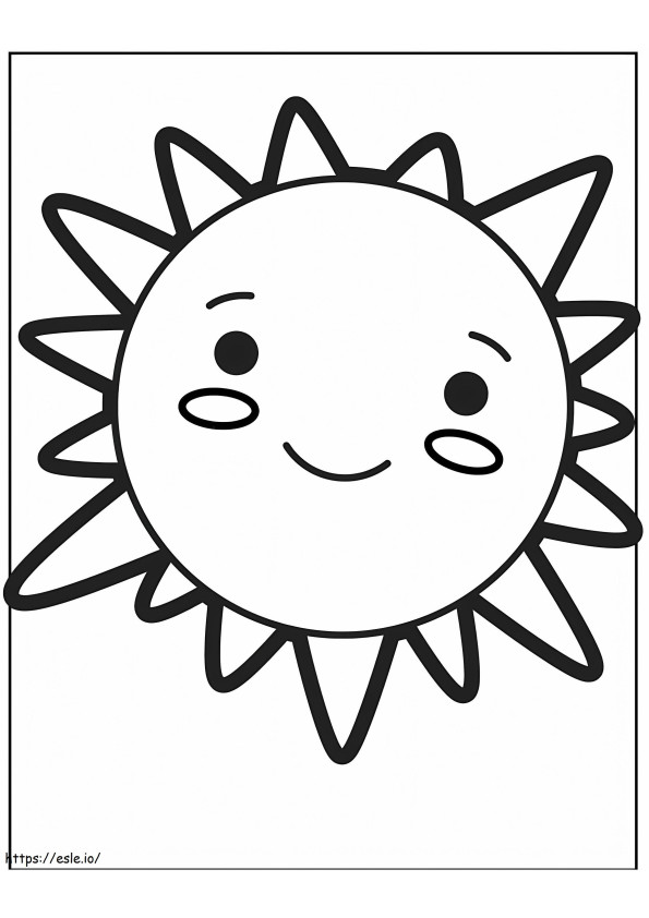 Cute Sun coloring page