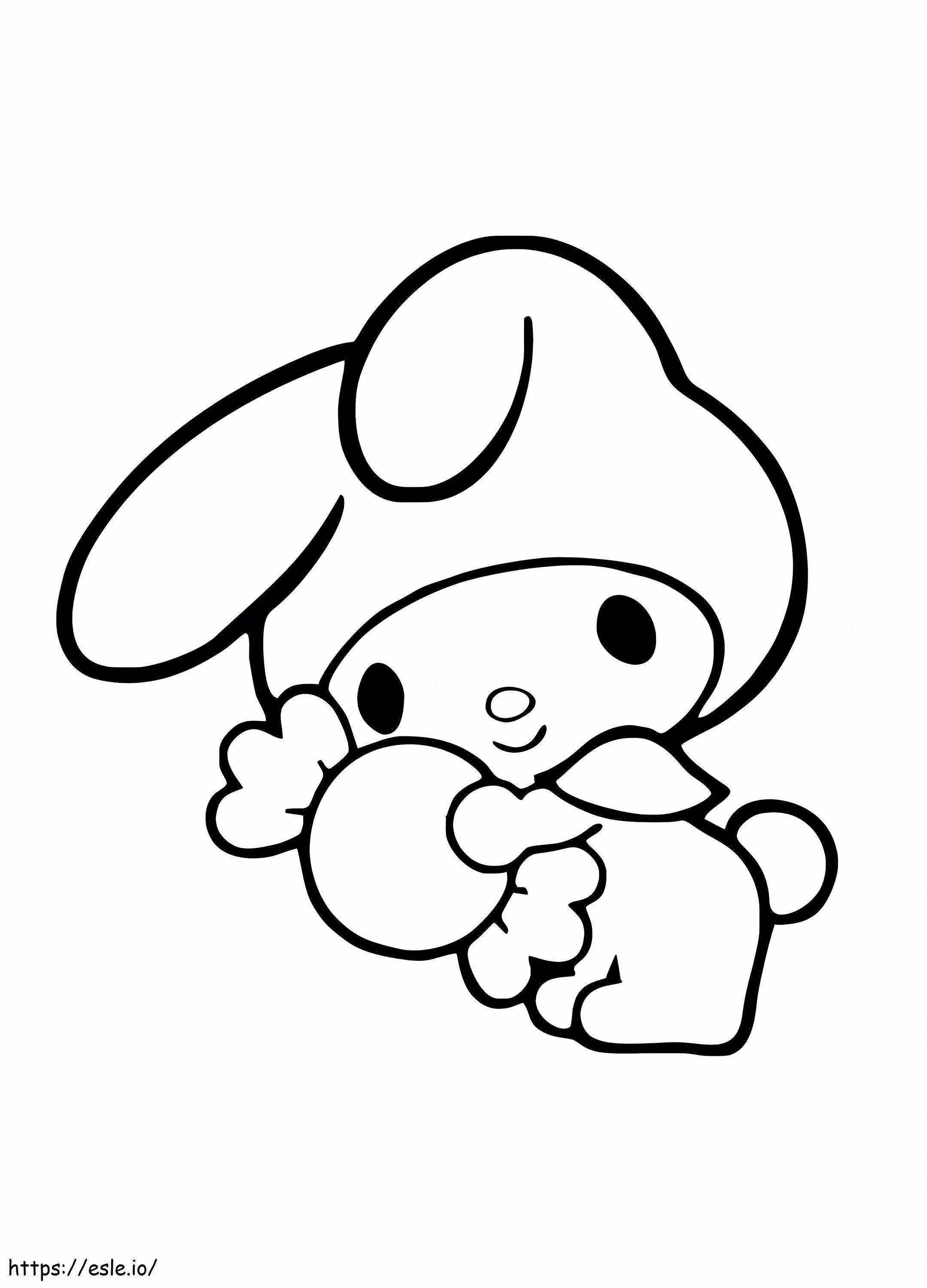 My Melody And Candy coloring page