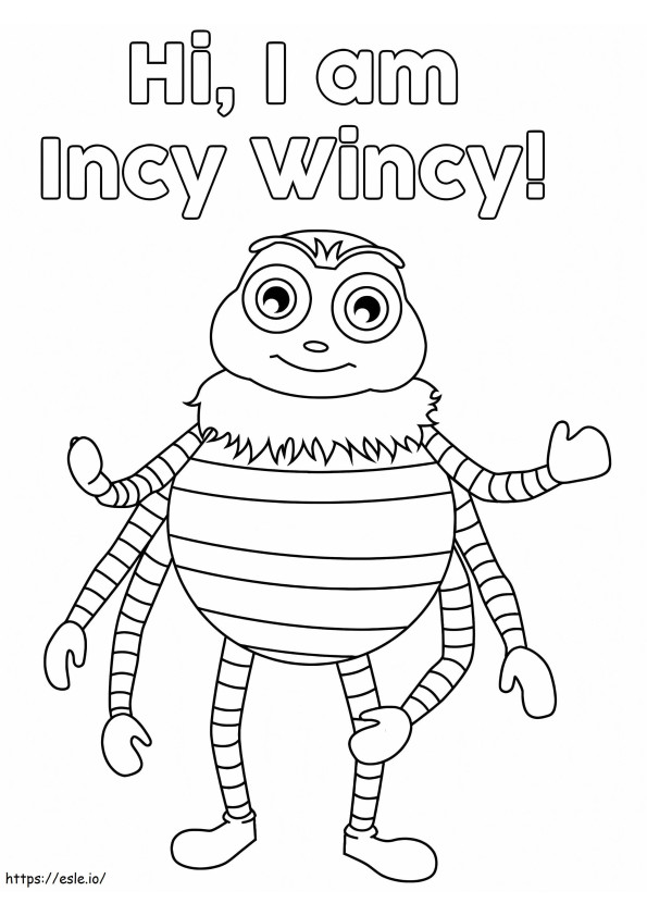 Incy Wincy kleine babybuik kleurplaat