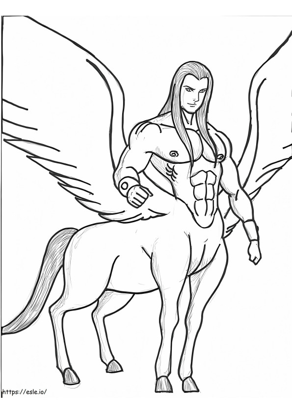 Awesome Centaur coloring page