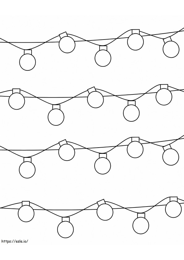 Christmas Lights To Color coloring page