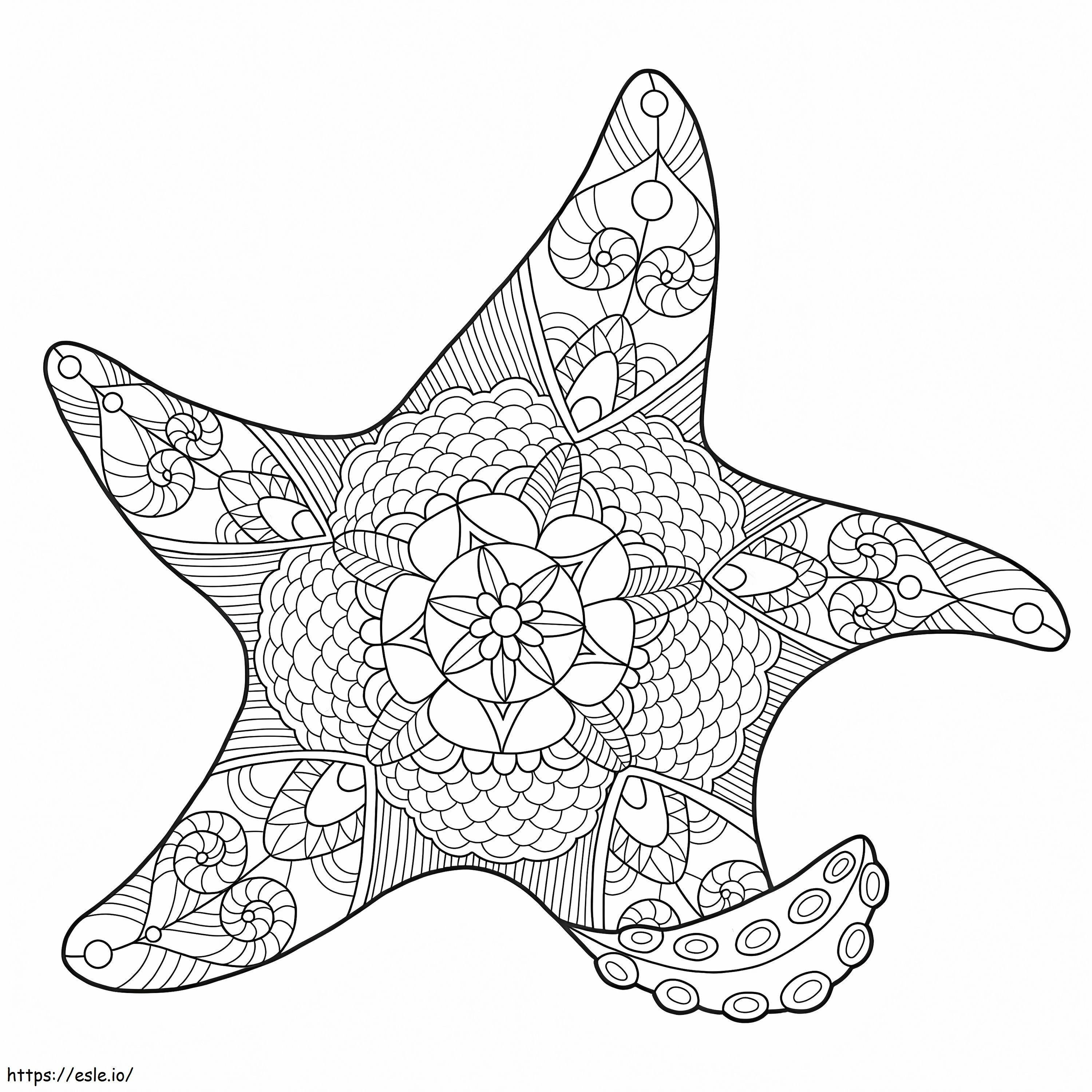 Hard Sea Star coloring page